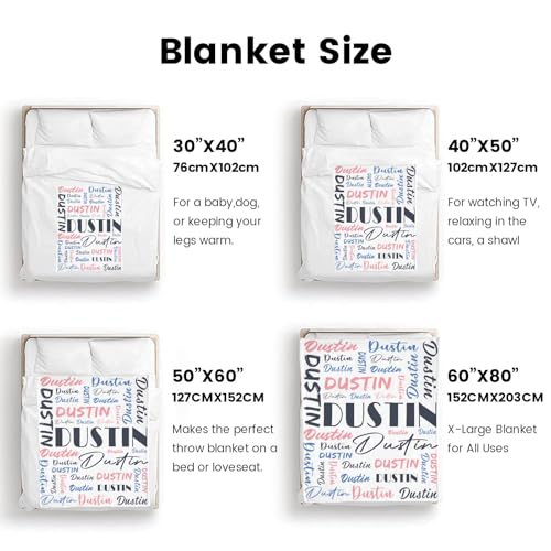 Personalized Blankets for Kids with Names Customized Blankets with Name for Adult Custom Blanket Gift for Birthday Christmas Valentines Day Gift