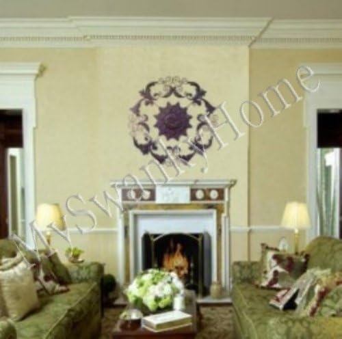 XL 50" Old World Iron Floral Wall Medallion - Brown