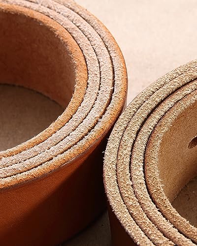 Image of CHAOREN Full Grain Leather Belts for Men - Mens Belt for Jeans - Timeless Elegance for Casual Dress, Cowhide Black, 36