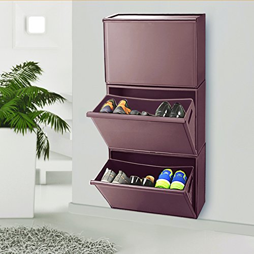 Image of Cello Maple Multipurpose Shoe Rack (Ice Brown)