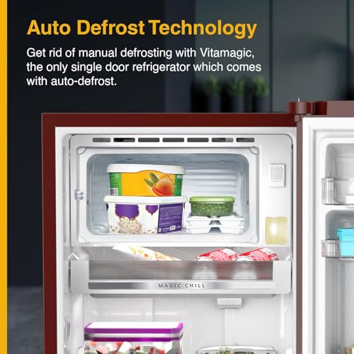 Image of Whirlpool 192 L 3 Star Vitamagic PRO Direct-Cool Single Door Refrigerator (215 VMPRO PRM 3S WINE DAFNE-Z,Red, Auto Defrost Technology)