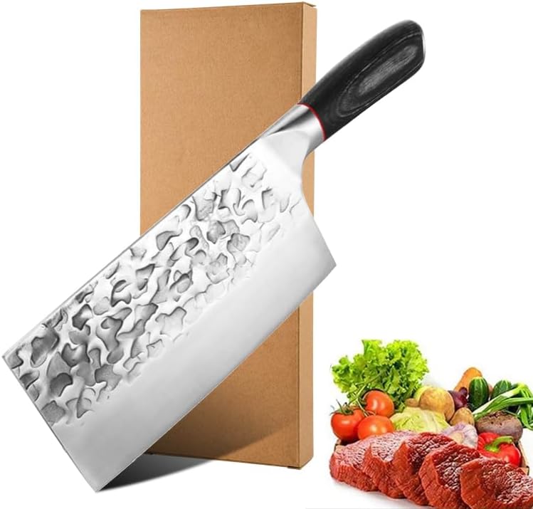 DAXXIN Meat Cleaver,Cleaver Knife, Longquan 9cr18 Kitchen Knives Home Chef Special Forging Sharp Meat Cutting Knife Chopping Dual-use Knives