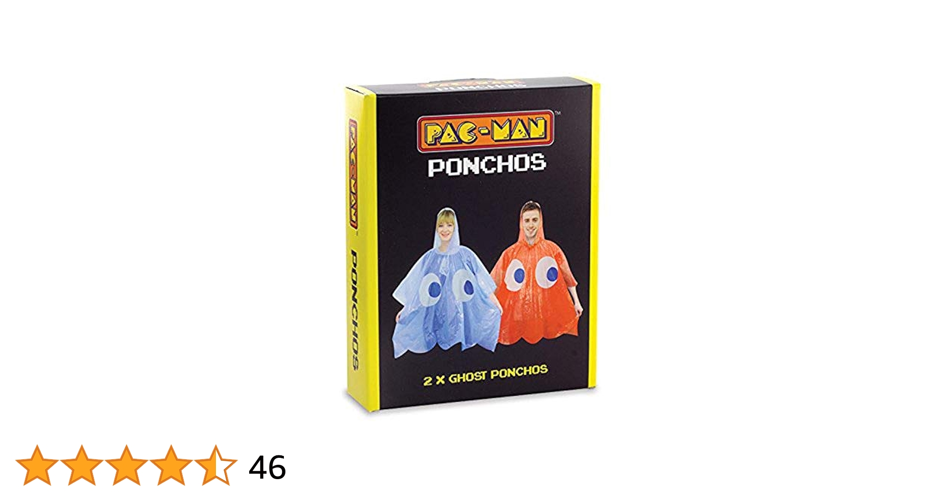 PacMan Inky and Blinky Ghost Rain Ponchos - One Size - 2
