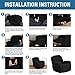 H.VERSAILTEX Super Stretch Recliner Cover Recliner Couch Covers Recliner Chair Cover Form Fitted Non Slip Reclining Slipcovers for Standard Large Recliner, Soft Thick (1 Pack, Black)