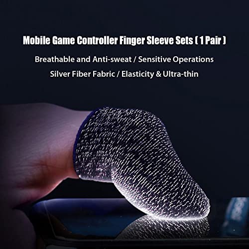 Conjunto de manga de dedo para controlador de jogos para celular anti-suor respirável tela sensível