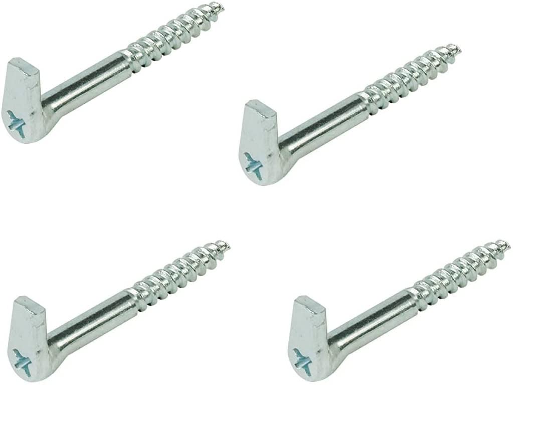 Screw Hooks with Cross Slot Heavy Duty Galvanized Steel Self Tapping Wood Square Hooks Metal Screw in Heavy Duty Dresser Cup - Image 2