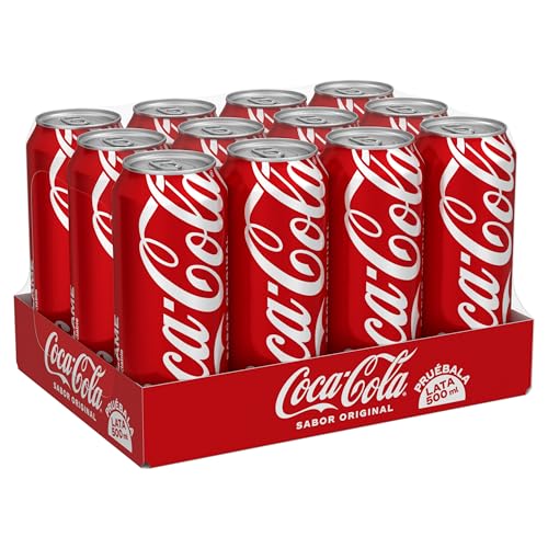 Coca-Cola Sabor Original, Refresco de Cola - Pack 12 Latas de 500 ml