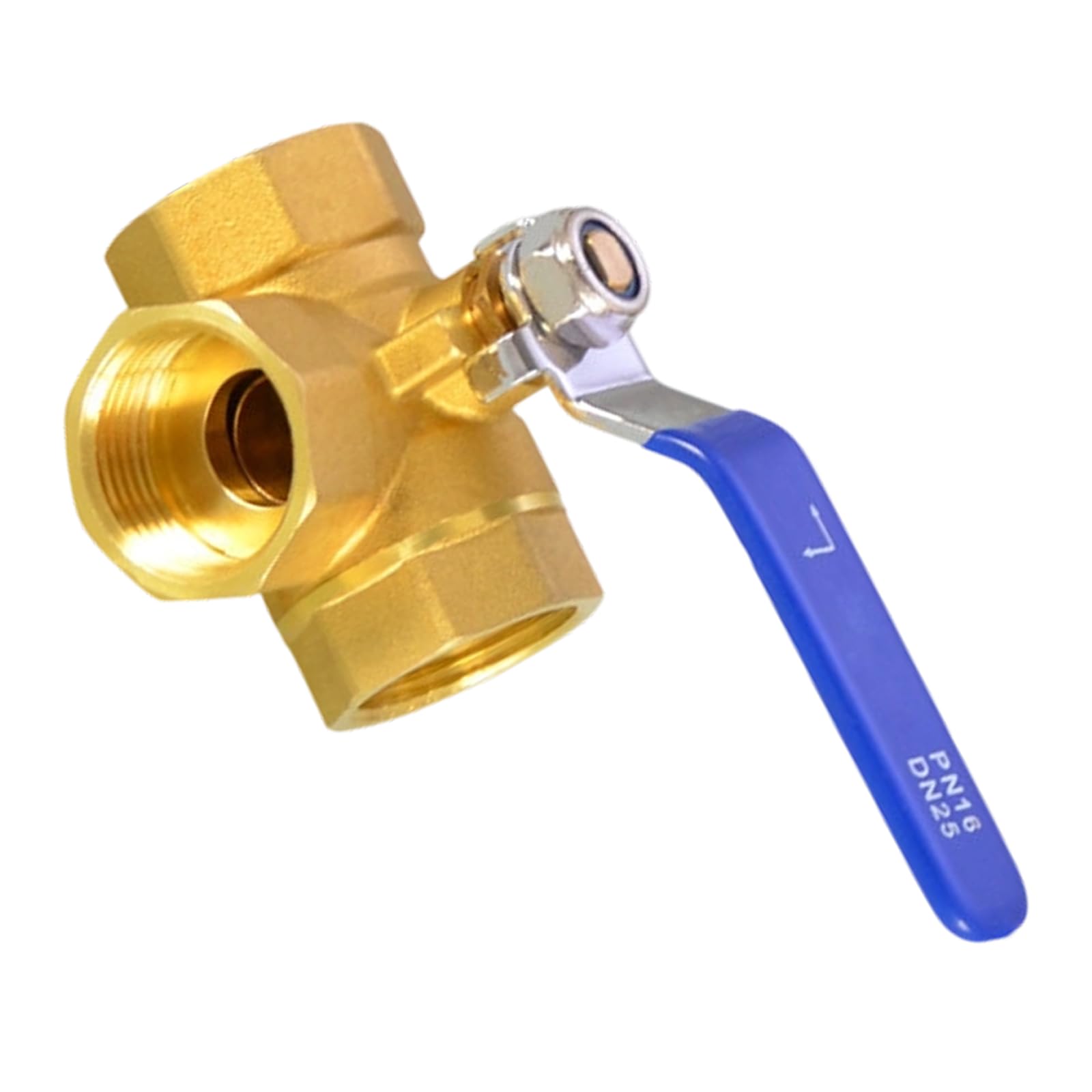 Ottone L tipo valvole a sfera a tre vie con costruzione resistan di erosione forte per il collegamento del tubo & dell'olio dell'acqua