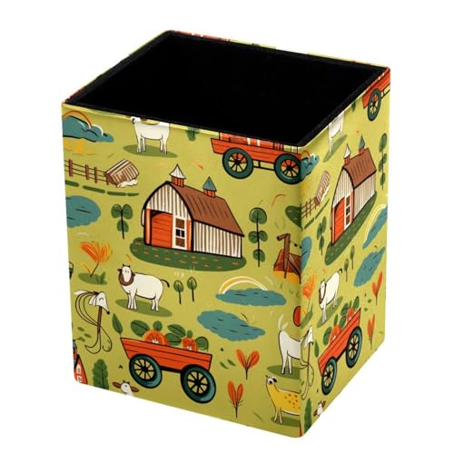 Supporto per pennelli da trucco Coppa della matita Tazza penna Elementi fattoria sveglio del fumetto