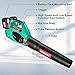 HYCHIKA 36V Cordless Leaf Blower Brushless, 131MPH 453CFM Electric Leaf Blower with 2PCS 4.0Ah Li-ion Batteries & Charger, Handheld Sweeper for Blowing Leaves, Dust, Debris, Snow Blower
