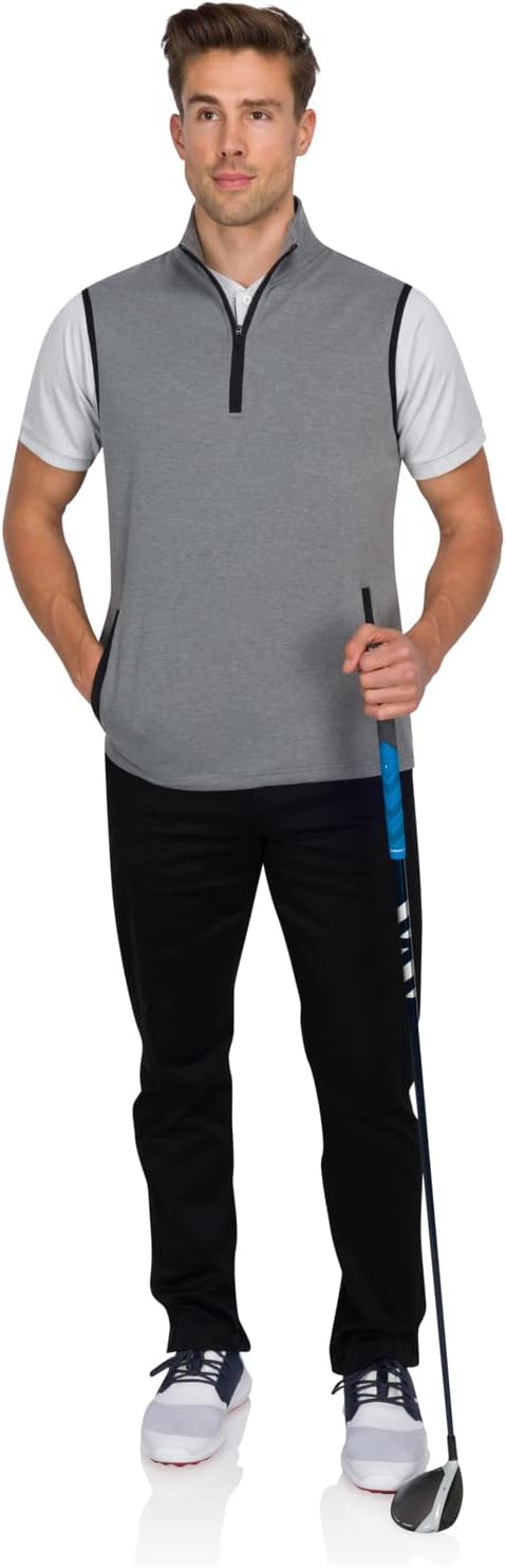 Three Sixty Six Men's Pullover Sweater - Dry Fit Breathable Half Zip Golf Jacket 4-Way Stretch Moisture Wicking & Anti-Odor - Image 2
