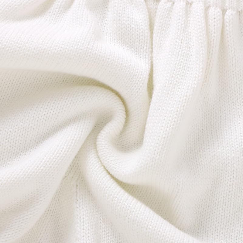 Neiwech Baby Girl Romper Ruffle Neck Short Sleeve Pompoms Knit Rompers Newborn Infant Jumpsuit Summer Outfits Clothes - Image 9