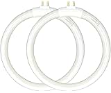 (2pack) 4.75’’ T4 Type 12W 6400K Circular Bulb Replacement for Magnifier Desk Light,Vanity Magnifying Makeup Mirror,Daylight 6400K Fluorescent Lamp
