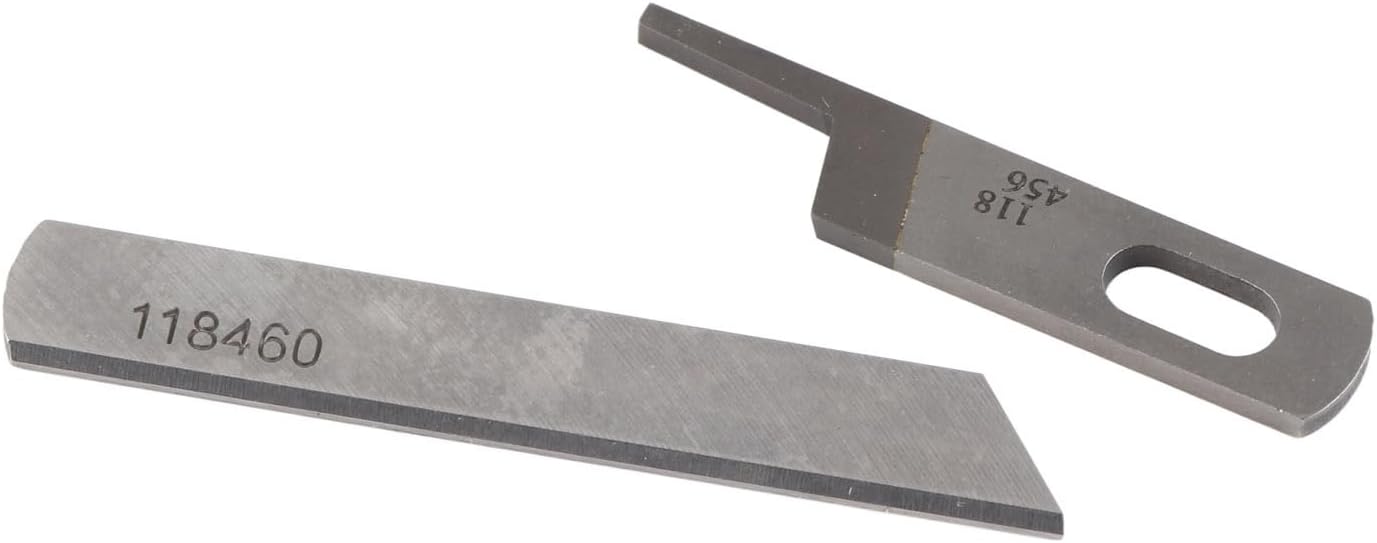 Pilipane Upper and Lower Blade Knife Overlock Blade Industrial Serger Sewing Machine Blade Steel Durable Smooth Professional Cuts for Siruba Serger 747 737