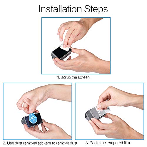 Image of Action Pro 9H Tempered Glass Screen Protector (Pack of 3) | Compatible with DJI Osmo Action Sport Camera | Anti-Scratch, HD Clarity, Bubble-Free, Easy Installation Protective Film