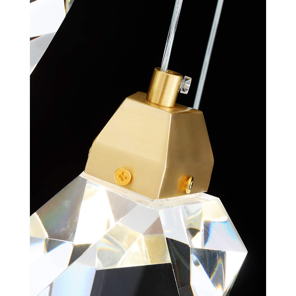 MMRTDJDR Kit de lámpara Colgante de Cristal Luces de Techo Colgantes LED Luces Colgantes de Techo posmodernas nórdicas Lámparas Colgantes Creativas Luz de suspensión Ajustable en Altura Accesorio de