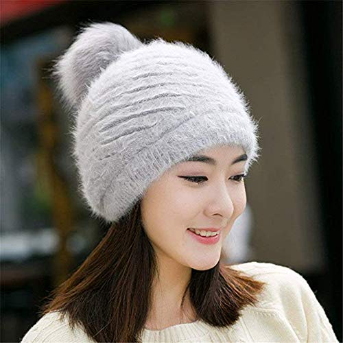 Bonnet hiver en tricot femme doux chaud et épais taille M