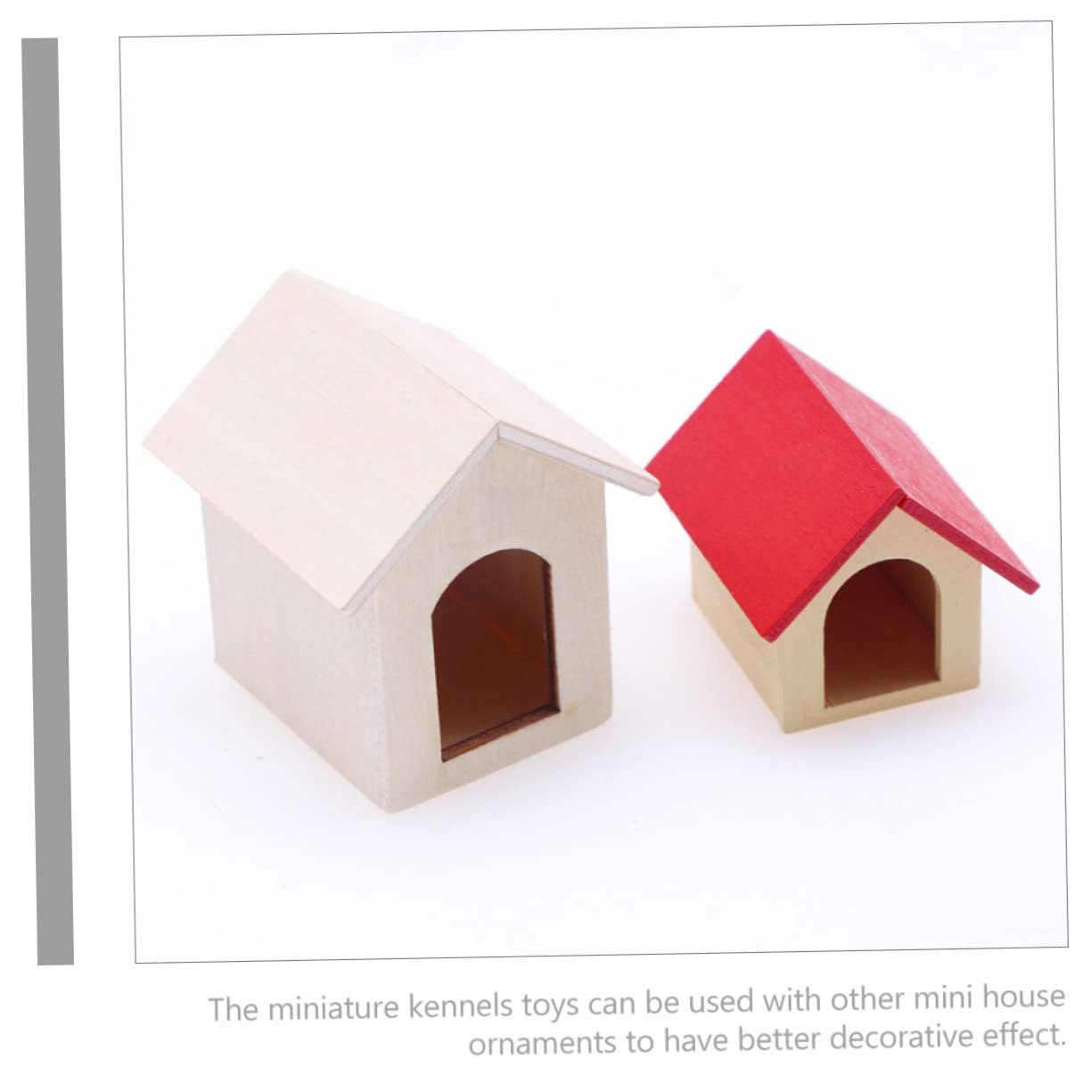 Amazon.co.jp: 2個ミニ犬小屋猫の家木製ペットハウスミニチュアハウス