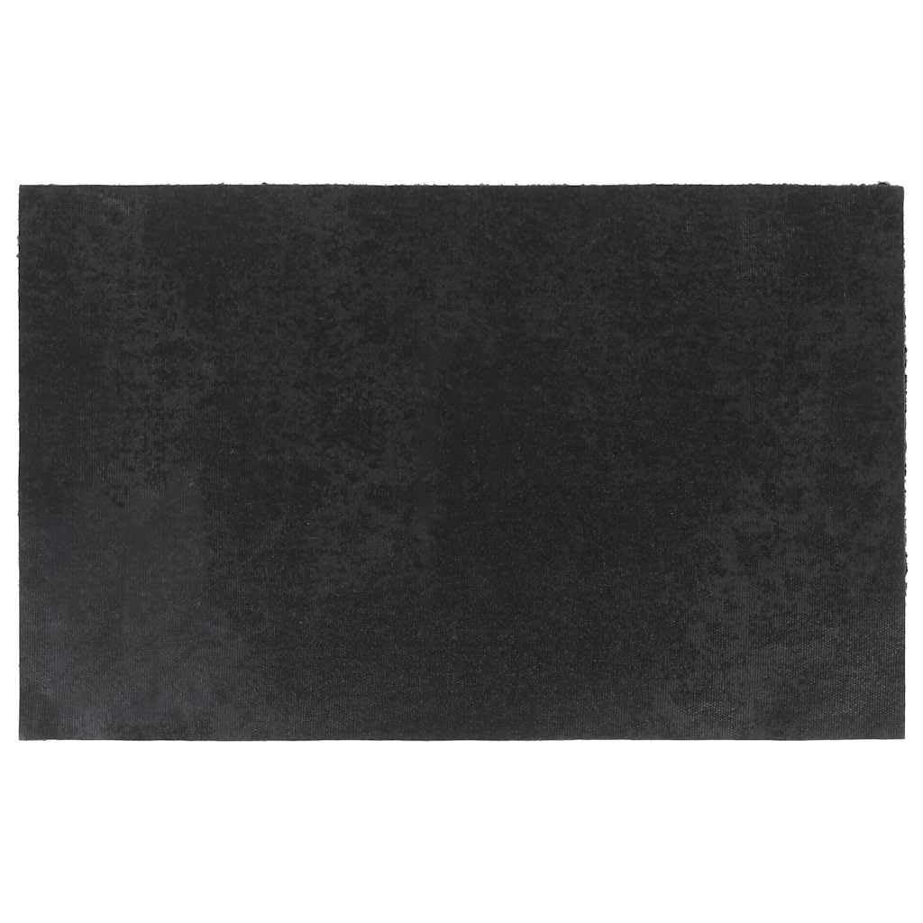 Fußmatte Schwarz 50x80 cm - Kokosfaser Türmatte Getuftet 16mm Dick - rutschfeste Schmutzfangmatte für Haustür, Eingangsbereich Innen & Außen