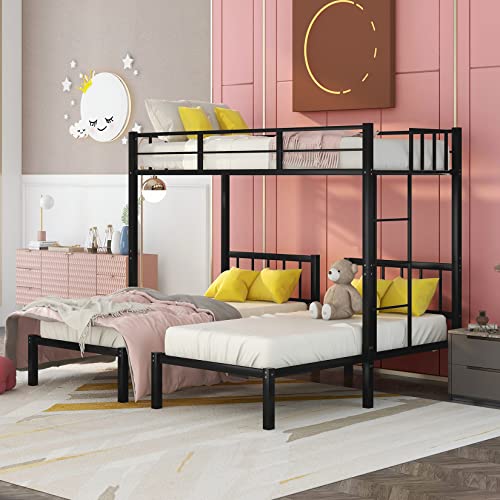 Triple Bunk Beds, Twin Over Twin/Twin Bunk Bed Metal Triple Bed Frame