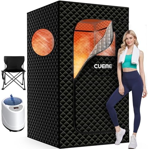 Portable Steam Sauna for Home with 3L 1200W Steamer, 9-Level Remo...