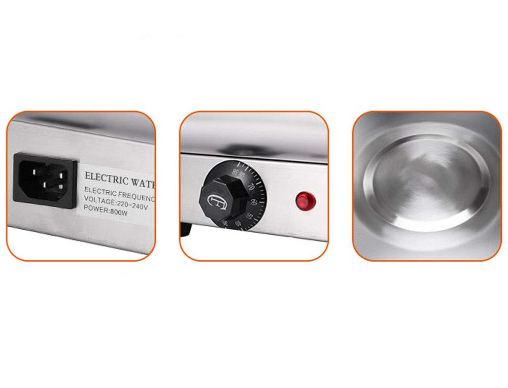 Plat-Réchaud Set, Chafing Dish Chauffe Plat Traiteur Electrique Acier Inoxydable la Chaleur Conteneur Buffet Chauffe-Pain pour Jardin Fêtes Buffet Restaurant d’hotêl