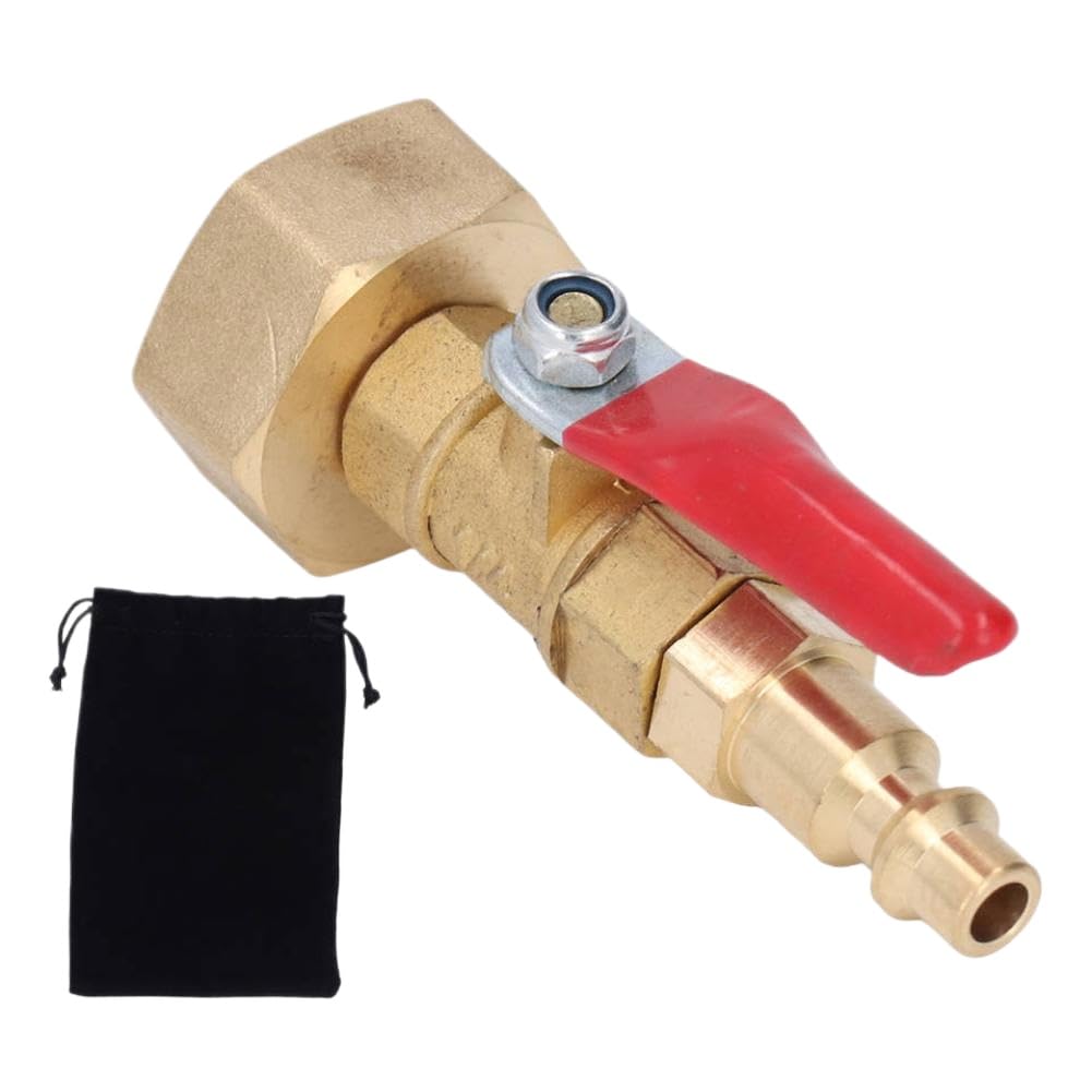Uhhksaeme Men's Internal Thread Rv Brass Winterize Blowout Adapter 1/4In Quick Connector Compatible With Motorhome Yachts Irrigation Joints(Internal Thread)
