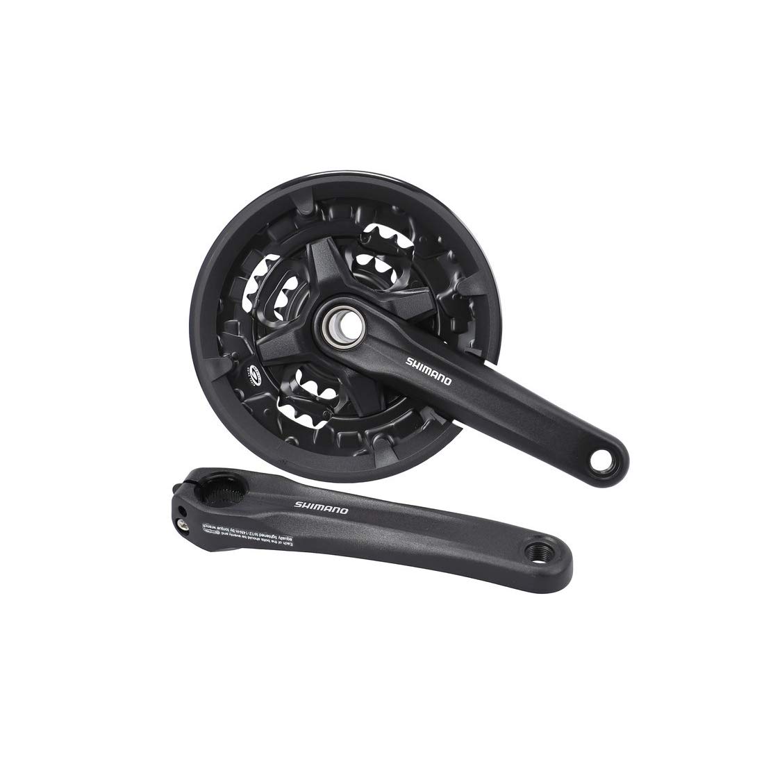SHIMANO MT210-3 44/32 / 22t 175mm Kurbelgarnitur (schwarz | Feste Achse mit KSS)