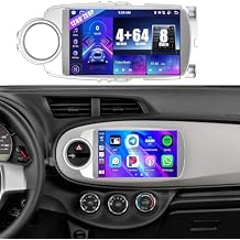 8 Core 4+64G Car Radio for Toyota Yaris 2012 2013 2014 2015 2016 2017, 9 inch 1280 * 720 Touch Screen for Yaris Car Stereo with CarPlay Android Auto Bluetooth 5.0 32EQ DSP FM RDS Mirror Link SWC