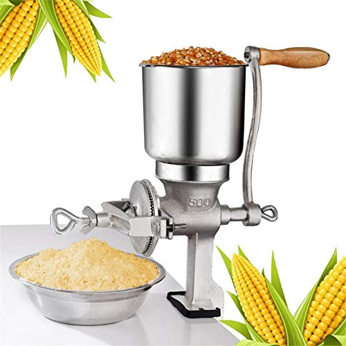 QISE Hand Crank Grain Mill Table Clamp Manual Corn Grain Grinder Cast Iron