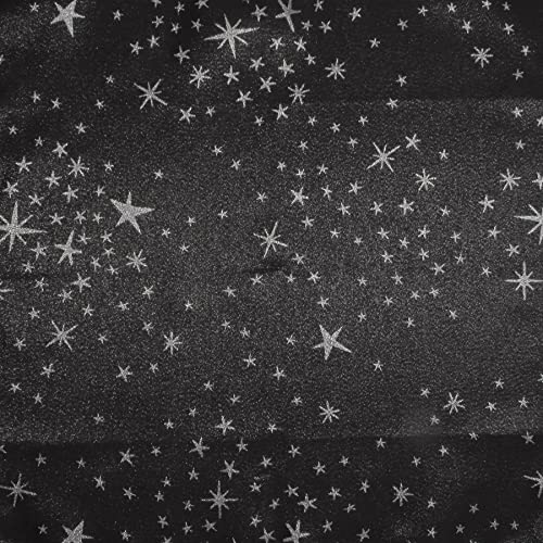 Servilletas de tela 18"x18" set de 4 estrellas negras miniatura 3