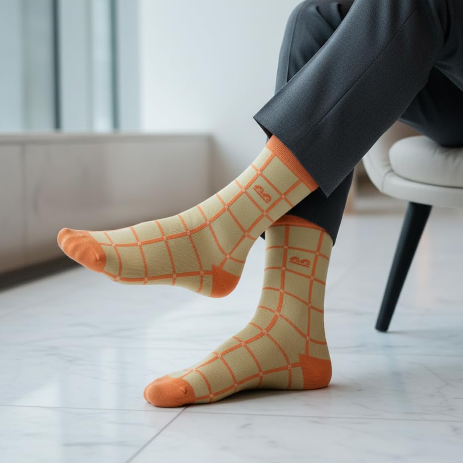 Image of The Sock Street Bamboo Crew Socks for Men Combo | Full Calf Length Premium Bamboo | Odour-Free, Breathable & Durable | Cushioned Base & Anti-bacterial | 3X Softer than Cotton Socks | Pack of 3