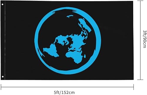 Vista 2 de Earths Flat Map Garden Flag 3x5 Ft Decor Outdoor Banner Sign Party Parade Breeze Home Fade Proof Flags