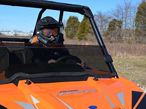 SuperATV Half Windshield for 2014-2018 Polaris RZR XP 1000/ XP 4 1000 | Heavy Duty Non-Scratch Resistant | 1/4