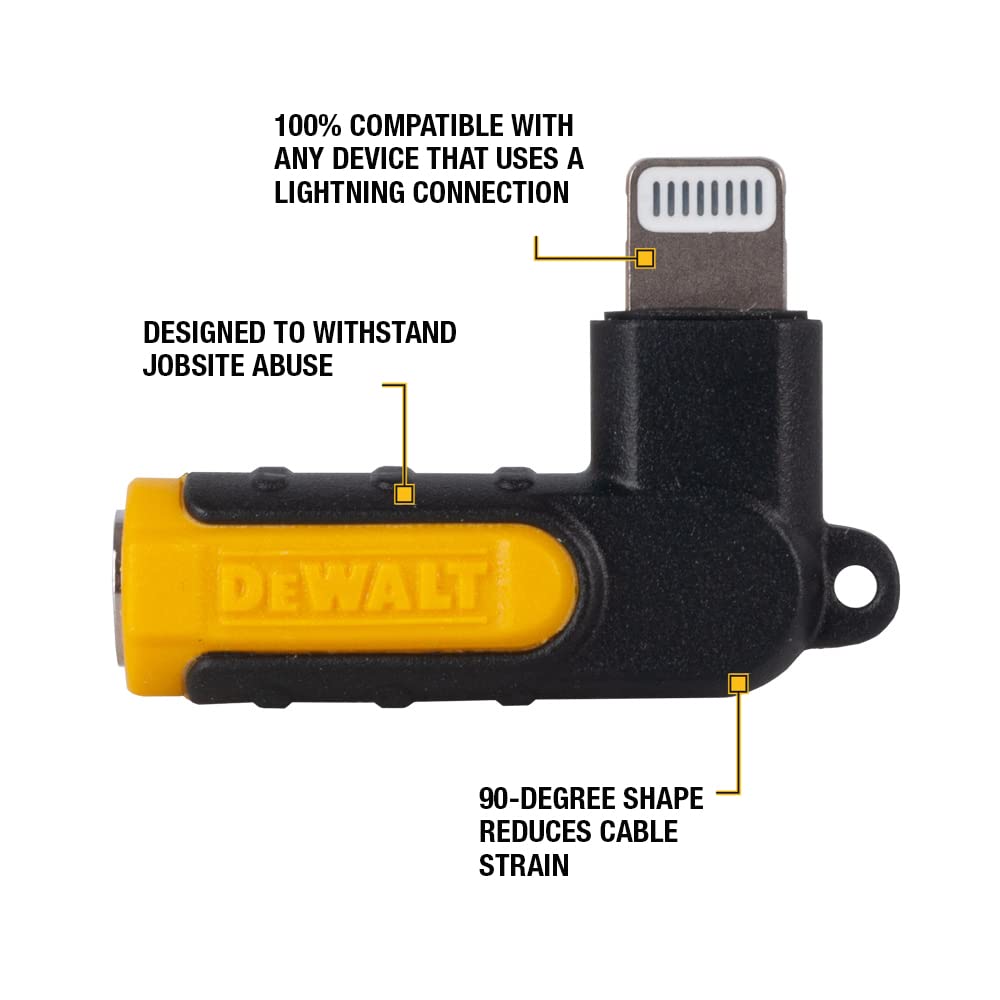 DEWALT 90-Degree Audio Adapter for Lightning