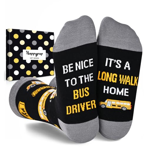 Zmart Bus Driver Appreciation Gifts - School Bus Driver Socks Retirement Gifts for Men Women