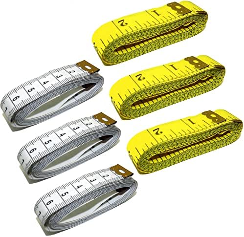 6 Count 2 Sizes Double Sided Soft Tape Measure 120 Inch 300cm and 79 Inch 200cm Flexible Body Scale Measuring Pocket Tailor Ruler for Sewing Cloth Dressmaker