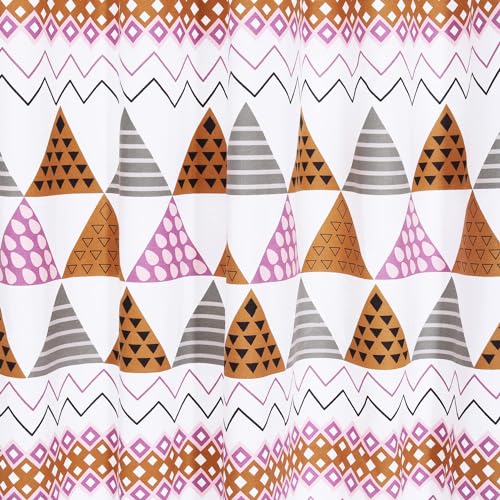Image of Homestan 100% Cotton Block Print Door Curtains 9 Feet Long Set of 1 for Home Decor (9 X 4.5 Feet, Brown)