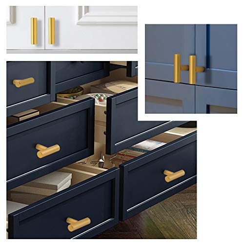 Probrico 30 Pack Gold Cabinet Knobs Drawer Knobs 2" Length, Gold Knobs For Dresser Stainless Steel Cabinet Knobs, Single T Bar Drawer Knobs #TOP2