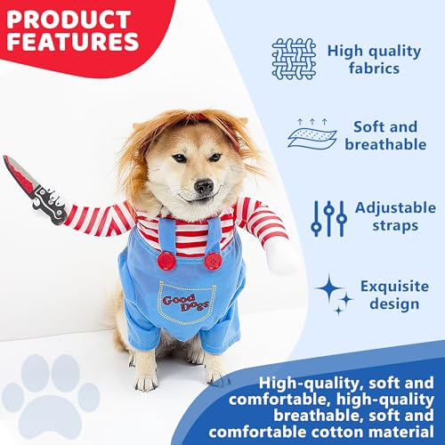 Halloween Kostüme für Hunde, Lustiges Haustierkostüm, Lustiges Haustier Outfit Kleidung für Halloween Party Hundekleidung Outfit für Katze und Hunde