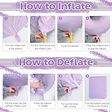 40 Inch Balloon Number 7 Pastel Purple, Large Mylar Foil Light Purple Number Seven Balloons Set for Girls Women, Dusty Lilac Globos de Numero 7 Helium Balloons for Girls 7th Birthday Party Decorations - Image 7