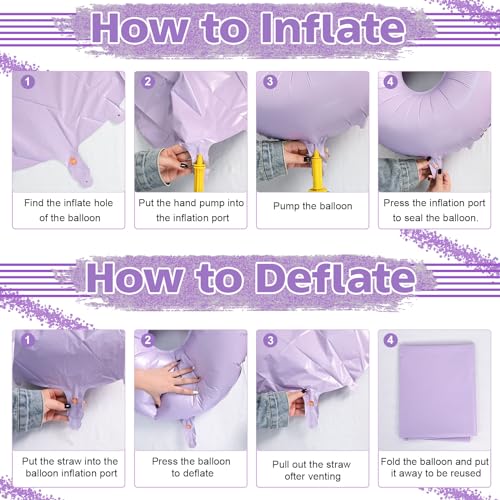 Image of Large Dusty Pastel Purple 3 Balloons, 40 Inch Giant Light Purple Helium Mylar Foil Globos Numero for Girls, Self Inflating 3rd Birthday Balloon for Women Three Anniversary Party Decorations Supplies