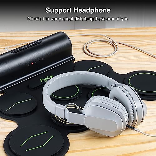 Portable Electric Drum Kit with Speakers & Accessories - 7 Pads - Image 4