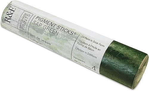 R&F Pinturas hechas a mano 224F Aceite Pigmento Palillo 6.4 fl oz Sap Verde