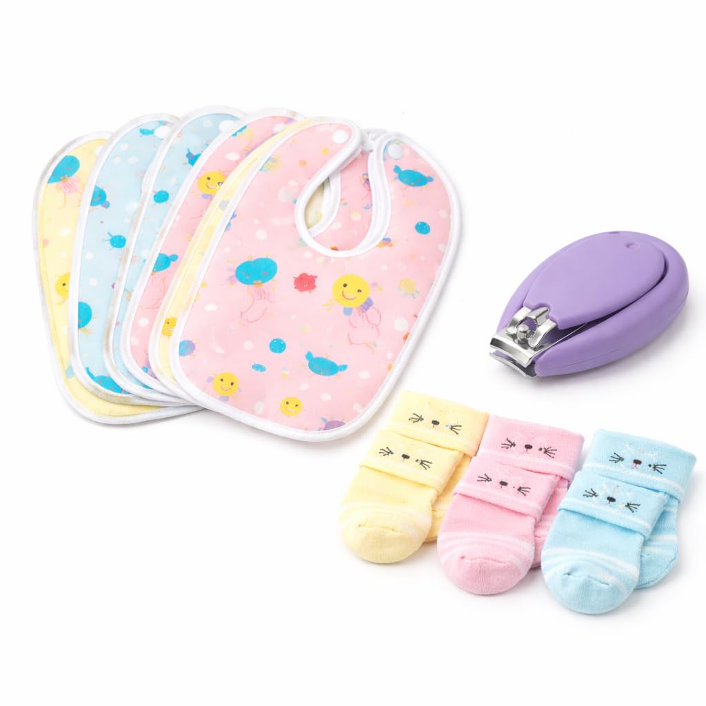 Waterproof Baby Bibs | Spill-Resistant Apron Feeding Bibs for 6–12 Months, Soft & Absorbent Fast-Dry Cotton, Durable, Lightweight, Washable & Reusable Meal Time Bibs | Set of 6 (Multicolor)-image-25