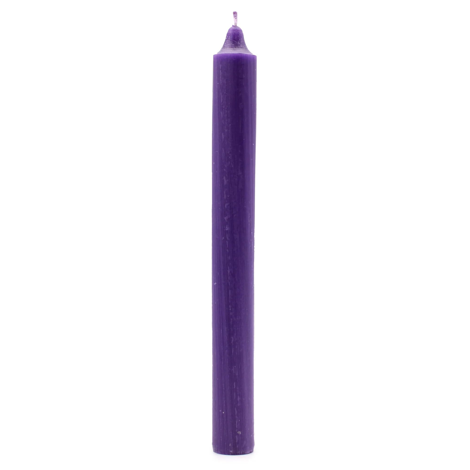 Straight Dinner Candles - 23cm / 9 Inch Long - Non-Drip, Unscented & Smokeless - (Rustic Purple) Pack of 5 - Image 2