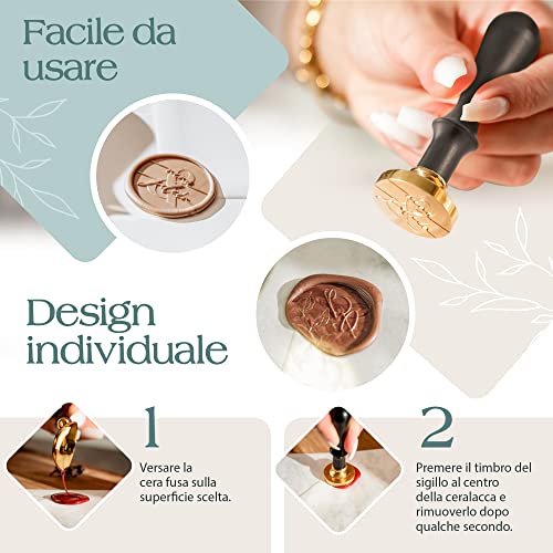 SEALED® Timbro sigillo personalizzato in ceralacca...