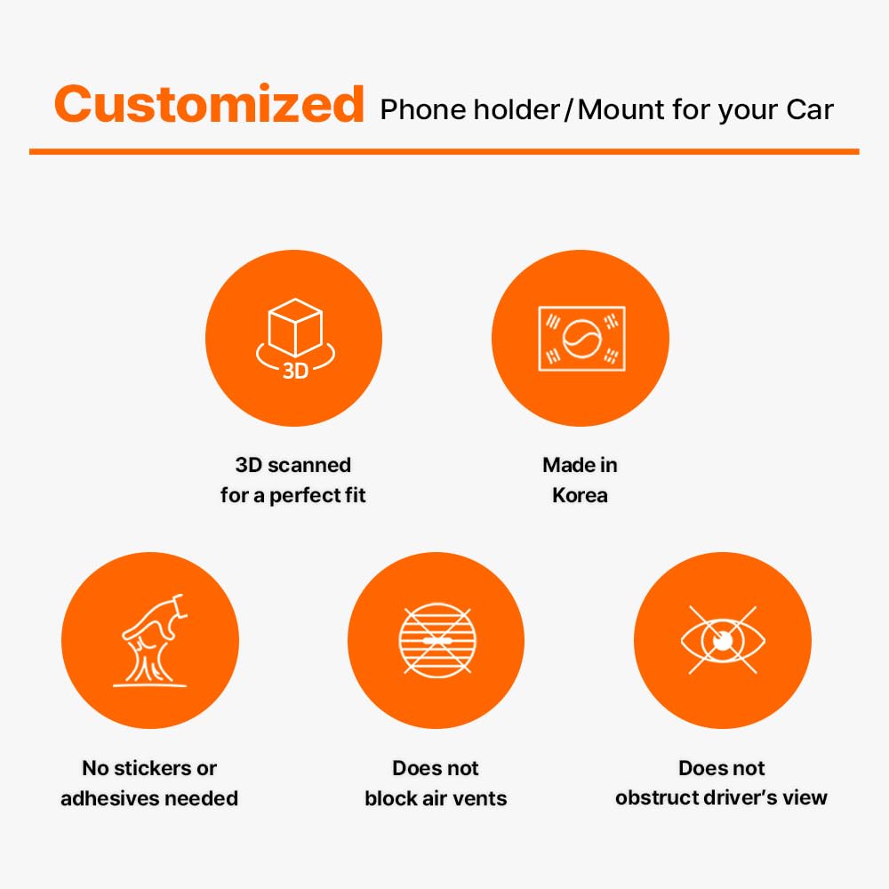 FICS Soporte de teléfono de coche para Toyota RAV4 – Soporte de ajuste personalizado para una integración perfecta de la pantalla (monitor JBL de 10.5 pulgadas)