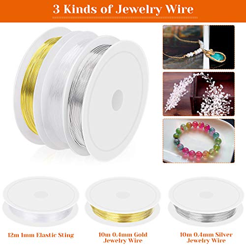 Jewelry Making Kit, Audab Jewelry Making Supplies Jewelry Tools Kit Wire Wrapping Kit With Jewelry Making Tools, Charms, Jewelry Wires And Jewelry Findings For Jewelry Repair And Beading #TOP5
