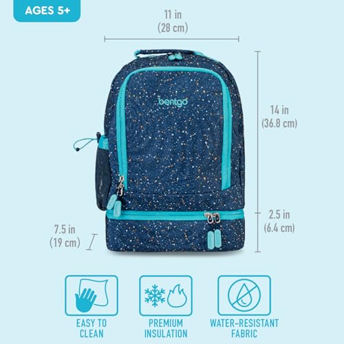 Image of Bentgo Kids 2-in-1 Backpack & Insulated Lunch Bag with Padded Straps